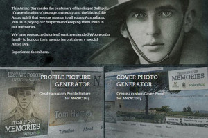 Woolworths Anzac Day Campaign Fresh in our memories website